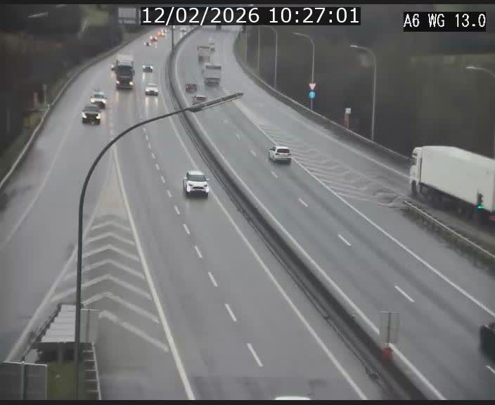 Traffic live webcam Luxembourg Mamer - A6 - BK 13 - direction Luxembourg/France/Allemagne