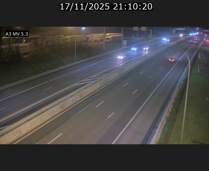 Webcam à l'Aire de Berchem au Luxembourg sur l'A3. Vue orientée vers la France