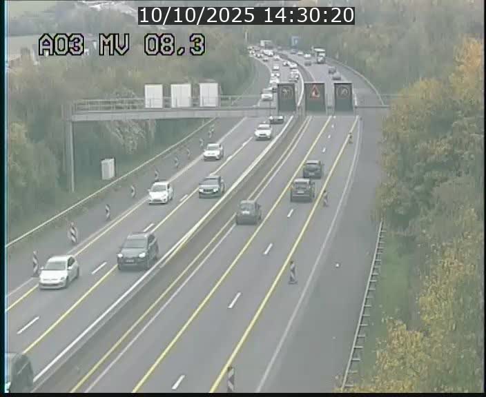 Webcam Autoroute après la Croix de Bettembourg en direction de Luxembourg sur l'A3