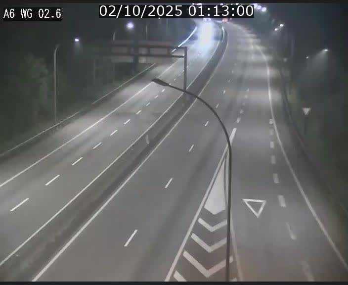 Traffic live webcam Luxembourg Croix de Cessange - A6 - BK 2.6 - direction France/Allemagne