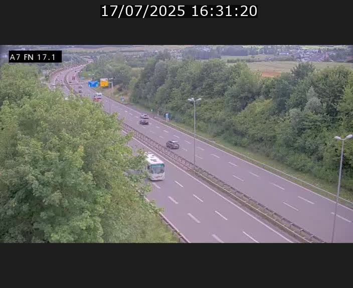 Caméra trafic Luxembourg - A7, Merscherbierg direction Mersch