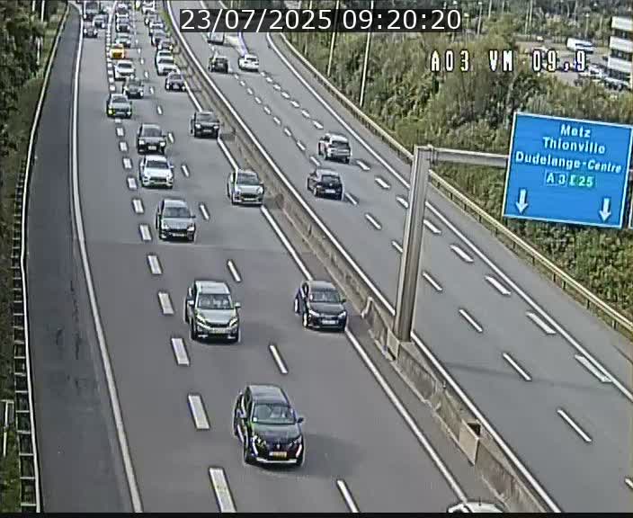 Webcam Autoroute à la Croix de Bettembourg - A3 - BK 9.9 - direction France