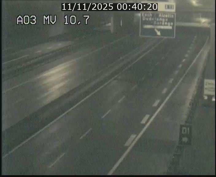 Traffic live webcam Luxembourg Croix de Bettembourg - A3 - BK 10.7 - direction France