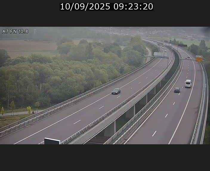 Caméra trafic Luxembourg - A7, Tunnel Gousselerbierg, sortie sud, direction rond-point Lorentzweiler (BK 10.8)