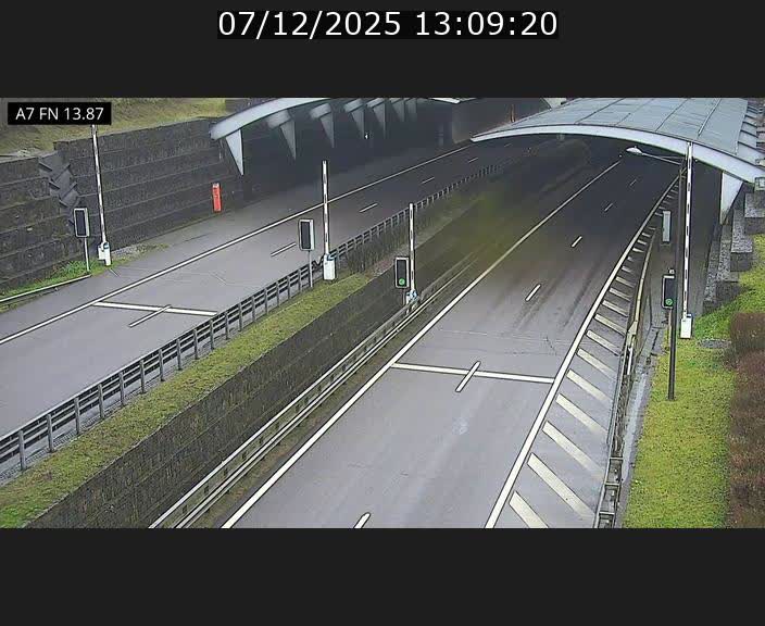 Caméra trafic Luxembourg - A7, Tunnel Gousselerbierg, entrée nord, direction Lorentzweiler