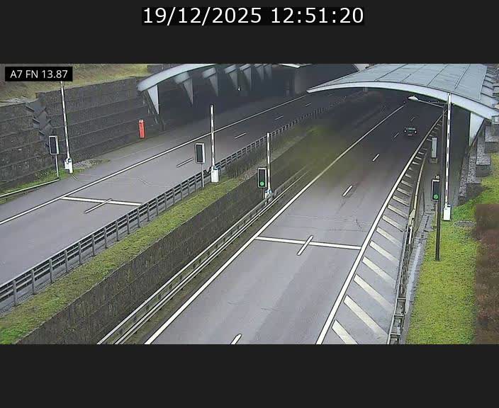 Caméra trafic Luxembourg - A7, Tunnel Gousselerbierg, entrée nord, direction Lorentzweiler