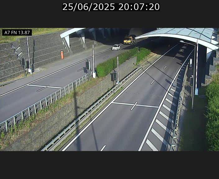 Caméra trafic Luxembourg - A7, Tunnel Gousselerbierg, entrée nord, direction Lorentzweiler