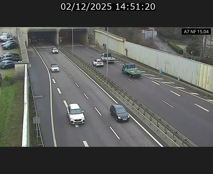 Caméra trafic Luxembourg - A7, Tunnel Mersch, entrée sud, direction Ettelbruck