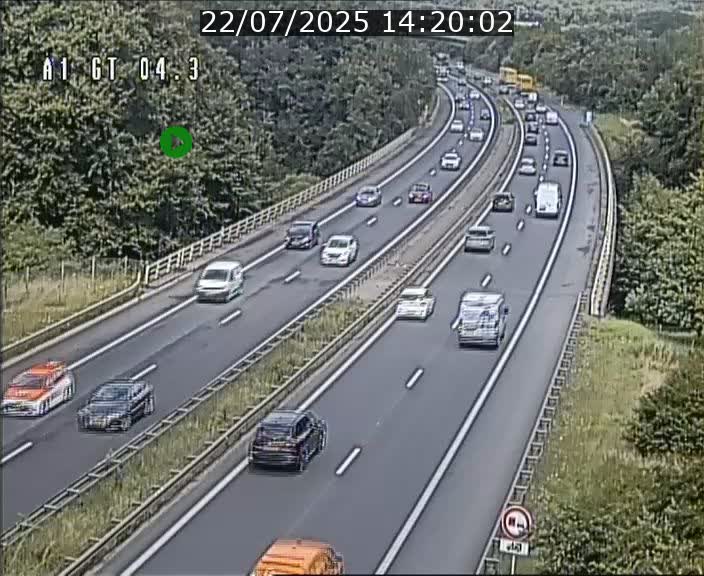 Traffic live webcam Luxembourg Itzig - A1 direction Sandweiler - BK 4.3