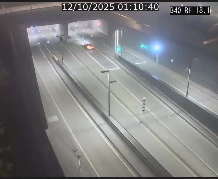 Webcam sur la route de contournement d'Esch-Belval avant le tunnel Central Gate au niveau de la porte de France et du radar fixe