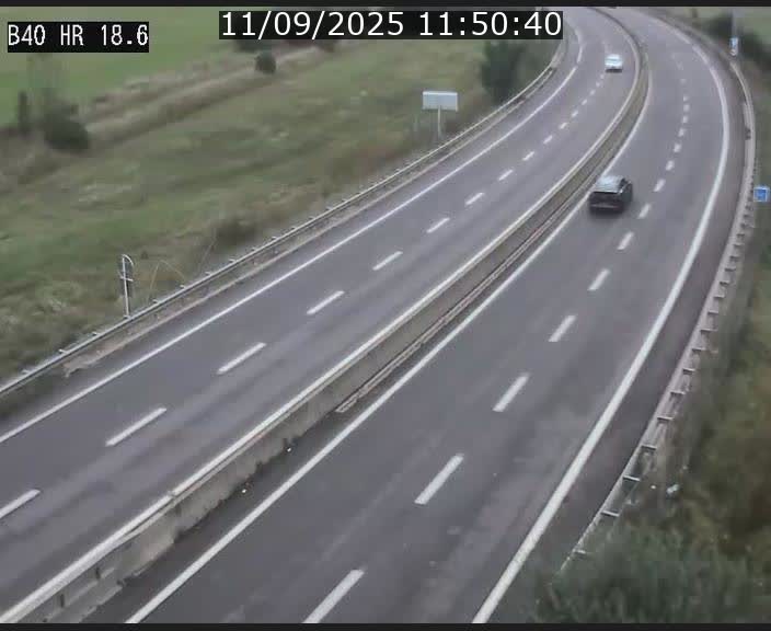 Webcam sur la route de liaison entre Micheville et Esch-Belval à la frontière entre le Luxembourg et la France. Vue orientée vers la Lorraine.