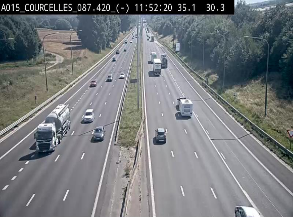 Webcam autoroute Belgique - Viesville - E42 direction Mons - BK 84.35