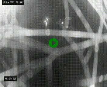 Webcam autoroute A63 en périphérie de Bordeaux au sud-est de la ville, en provenance du bassin d'Arcachon. Vue orientée vers Bordeaux