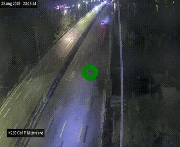 Webcam sur le périphérique de Bordeaux à l'est de la ville. Caméra située sur le Pont Mitterand sur la N230