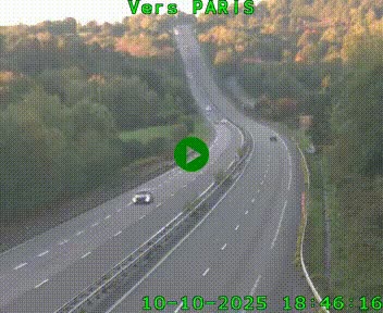 Caméra routière sur l'autoroute A20 à Bessines-sur-Gartempe. Vue orientée vers Paris