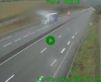 Caméra routière sur l'autoroute A20 à Saint-Hilaire-Bonneval, au sud de Limoges. Vue orientée vers Paris