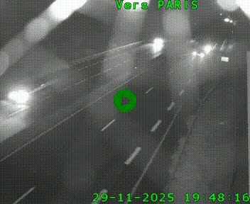 Caméra routière sur l'autoroute A20 à Saint-Hilaire-Bonneval, au sud de Limoges. Vue orientée vers Paris