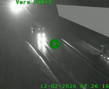 Caméra routière sur l'autoroute A20 à Saint-Pardoux-l'Ortigier, à la jonction avec l'A89. Vue orientée vers Paris