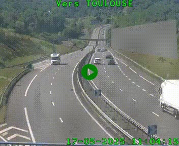 Caméra routière sur l'autoroute A20 à Noailles, en périphérie de Brive-la-Gaillarde. Vue orientée vers Toulouse
