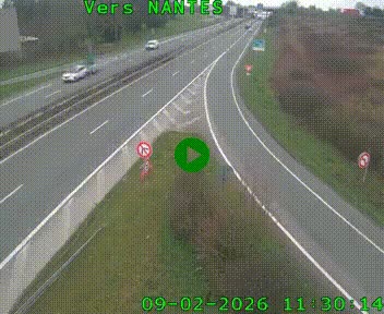 Webcam N147 au nord de Poitiers et à la jonction avec la A10