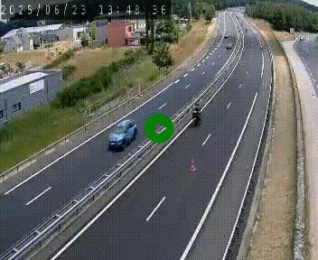 Caméra autoroute A75 à hauteur du col du rocher blanc en direction de Montpellier