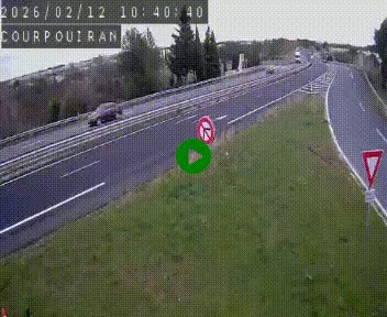 Caméra routière France - N109, Courpouiran - La plaine, en direction de Clermont l'Hérault, à la sortie de Montpellier