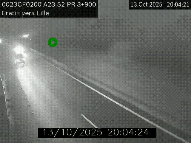 Webcam autoroute A23 à hauteur de Fretin. Vue orientée vers Lille