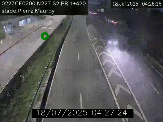 Webcam à hauteur du Stade Pierre Mauroy à Villeneuve d'Ascq sur la N227. Vue orientée vers Mons-en-Baroeul