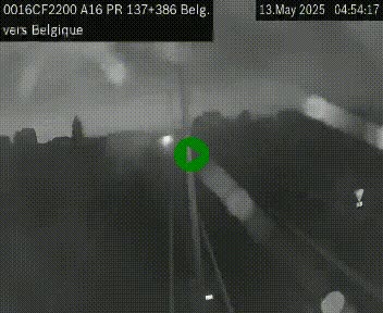 Webcam à la frontière franco-belge au niveau de Bray-Dunes/De-Panne sur l'autoroute A16. Vue orientée vers la Belgique