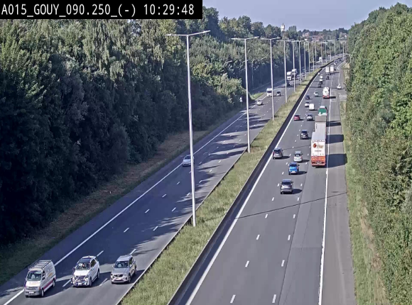 Webcam autoroute Belgique - Gouy-lez-piéton - E42 - BK 90.3