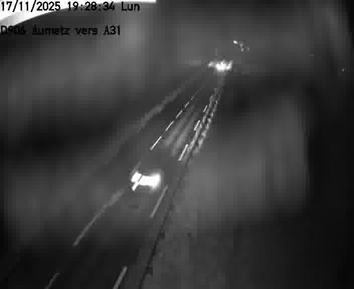 Webcam sur la D906 à Aumetz, juste après la fin de la D16. Vue orientée vers A30