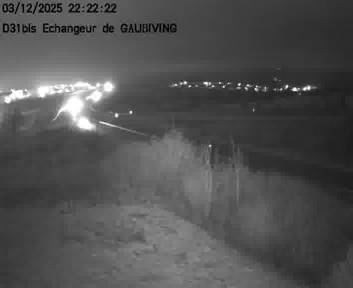 Dispositif d’observation sur D31bis (France) à Gaubiving, en direction de Sarreguemines, offrant une visualisation fiable des conditions de circulation.