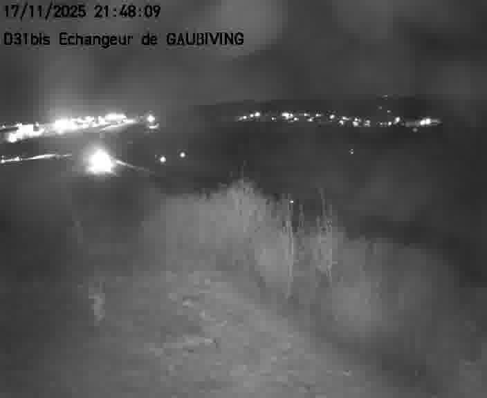 Dispositif d’observation sur D31bis (France) à Gaubiving, en direction de Sarreguemines, offrant une visualisation fiable des conditions de circulation.