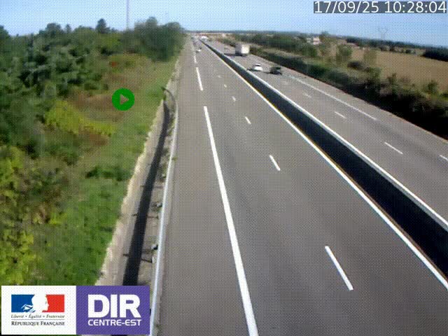 Webcam sur le contournement de Valence, sur la Nationale 7, à la jonction avec la N532, caméra orientée vers Grenoble