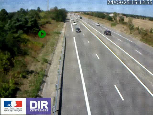Webcam sur le contournement de Valence, sur la Nationale 7, à la jonction avec la N532, caméra orientée vers Grenoble