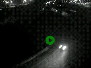 Caméra autoroute à la jonction entre l'A7 et la D301 (Boulevard urbain Sud de Lyon) à Feyzin, au sud de Lyon. Vue orientée vers Mions