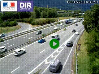 Webcam sur la Nationale 201 à hauteur de la sortie Chambéry-Nord, avant à la jonction entre l'A41 et l'A43, en direction de Lyon