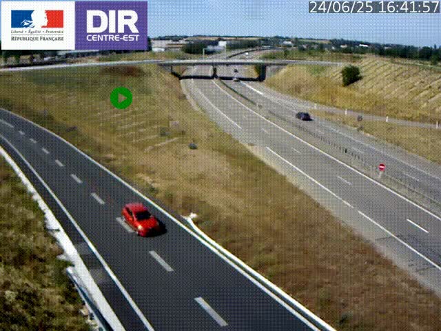 Webcam sur le contournement de Valence, sur la Nationale 7, caméra orientée vers Lyon