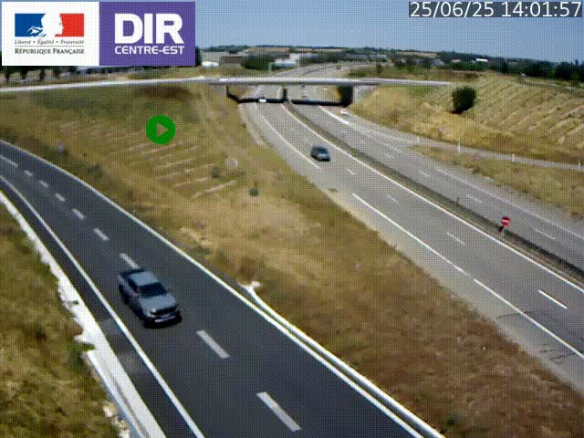 Webcam sur le contournement de Valence, sur la Nationale 7, caméra orientée vers Lyon