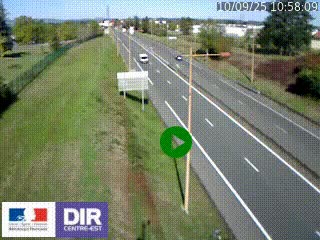 Webcam à Mably, à proximité de Roanne en direction de Moulins sur la N7