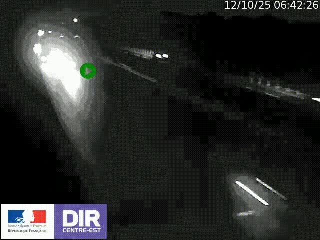 Caméra trafic à la jonction entre l'A46 (Rocade-est de Lyon) et l'A42 à hauteur de Vault-en-Velin en direction de Marseille