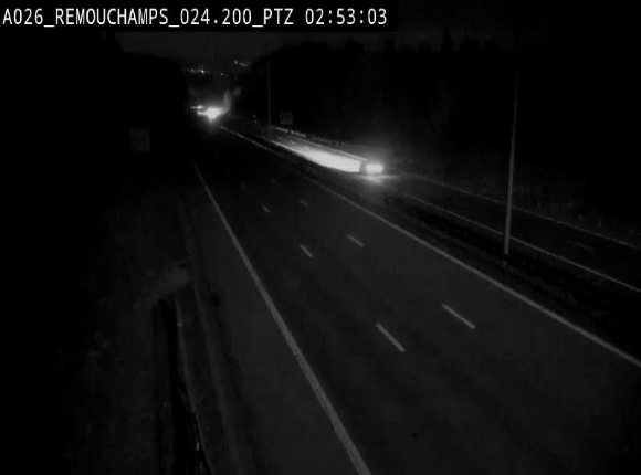 Webcam E25/A26 à Aywalle, à hauteur de Spa. Vue orientée vers Liège