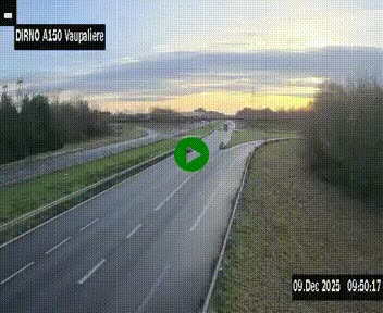 Webcam autoroute A150 à hauteur de La Vaupalière en périphérie de Rouen. Vue orientée vers Rouen
