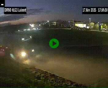 Webcam en périphérie de Chartres sur la N123, à hauteur de Luisant. Vue orientée vers Chartres