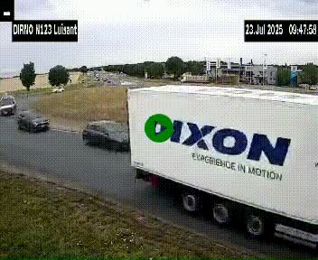 Webcam en périphérie de Chartres sur la N123, à hauteur de Luisant. Vue orientée vers Chartres