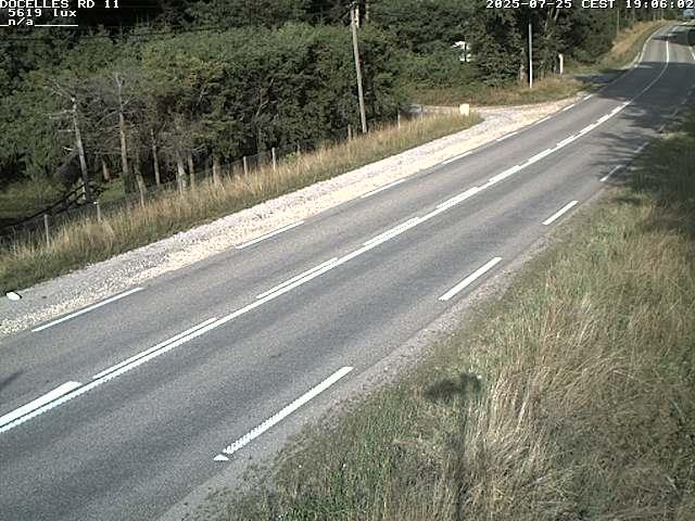 Webcam à 424 mètres d'altitude dans la Tranchée de Docelles dans les Vosges, à proximité d'Epinal sur la route de Gerardmer (D11)