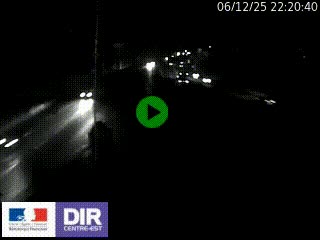 Caméra autoroute sur A6 - Valvert, près de Lyon, en direction de Paris, à hauteur de la sortie 36 Porte du Valvert