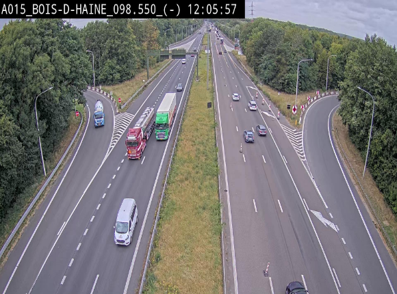 Webcam autoroute Belgique - Bois d'Haine - E42 - BK 98.6