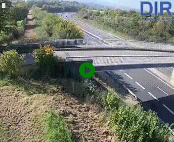 Webcam sur A84 à hauteur de Pont-Farcy, au niveau du pont autoroutier sur la Vire, au sud de Saint-Lô