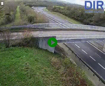 Webcam sur A84 à hauteur de Pont-Farcy, au niveau du pont autoroutier sur la Vire, au sud de Saint-Lô